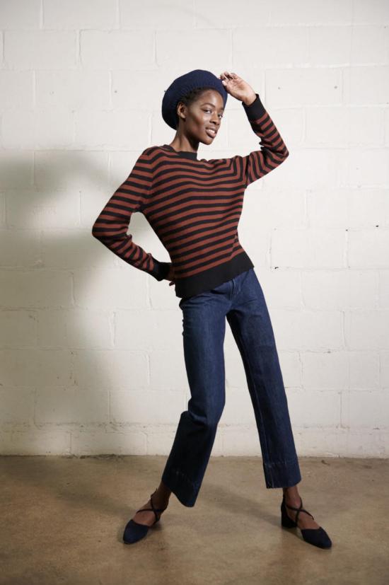  마리아 스탠리 버킷햇 코튼 베레모 네이비 - MARIA STANLEY