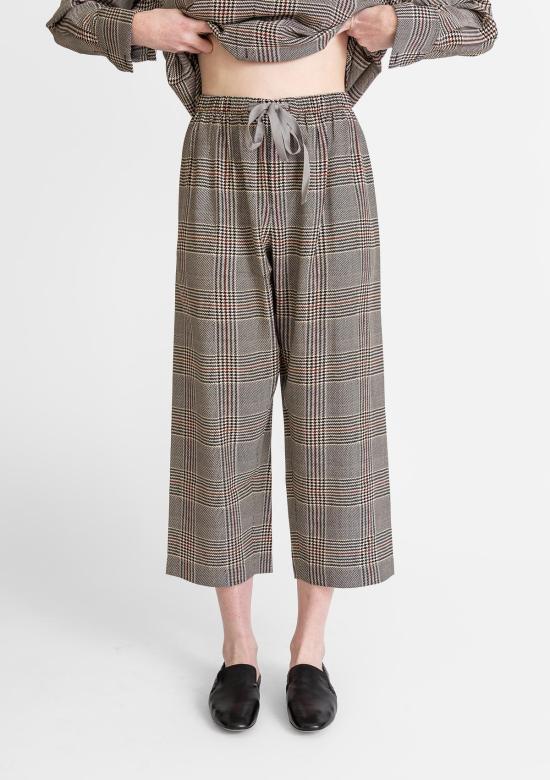  6397 크롭 팬츠 프린트 파자마 팬츠 하운드투스