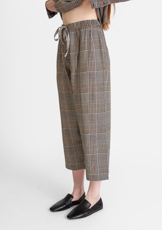  6397 크롭 팬츠 프린트 파자마 팬츠 하운드투스 - 6397