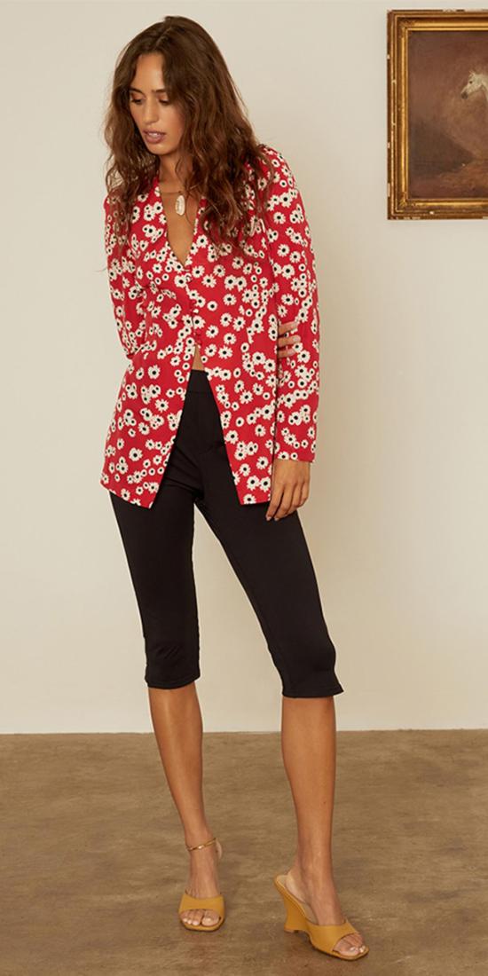  차오 루시아 크롭 팬츠 Ciao Lucia Valentine 저지 카프리 블랙 - CIAO LUCIA