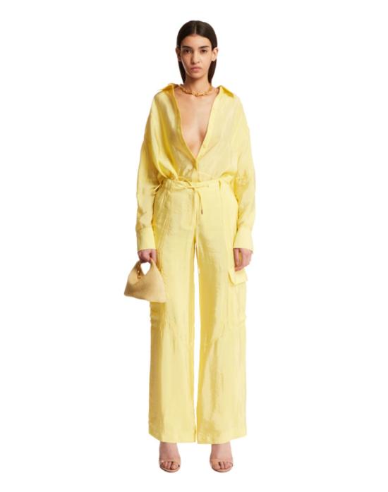  심카이 블라우스 라일라 셔츠 옐로우 - SIMKHAI