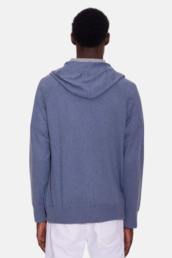  Blue&Cream 후드 티셔츠 블루&크림 루크 지퍼 후드 워터프론트 - BLUE&CREAM