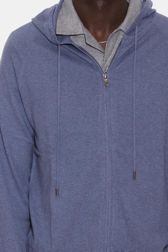  Blue&Cream 후드 티셔츠 블루&크림 루크 지퍼 후드 워터프론트 - BLUE&CREAM