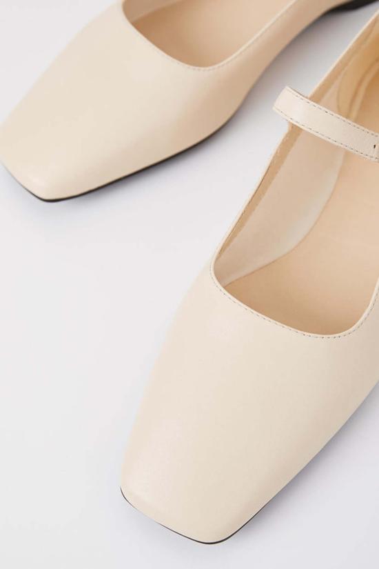  베가본드 힐/펌프스 방랑자 델리아 메리 제인 오프 화이트 - VAGABOND