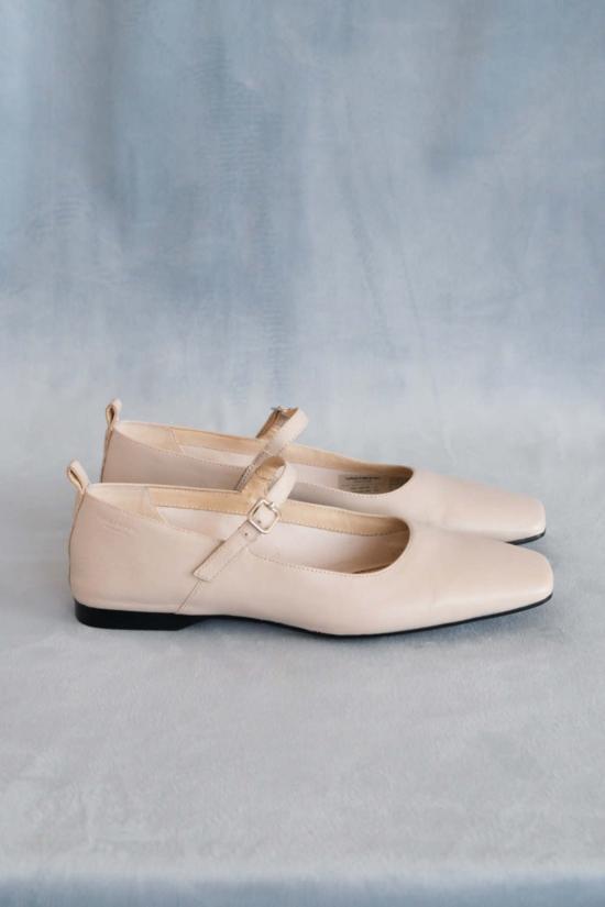  베가본드 힐/펌프스 방랑자 델리아 메리 제인 오프 화이트 - VAGABOND