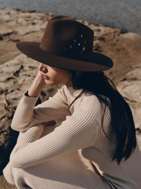  반 팔마 버킷햇 루나 햇 초콜릿 - VAN PALMA