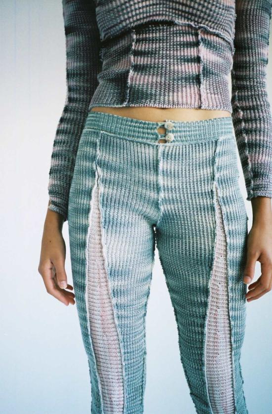  Gabe Gordon 스트레이트 팬츠 게이브 고든 스플릿 팬츠 블루 - OTHER BRANDS