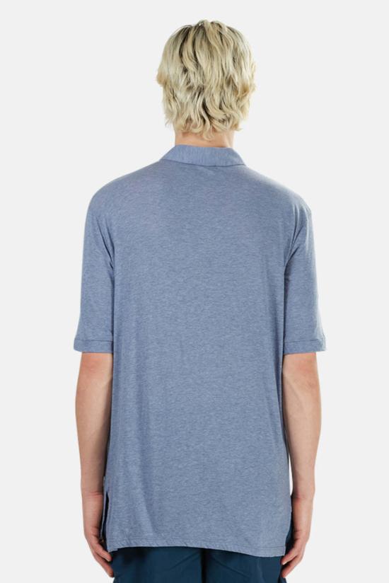  Blue&Cream 폴로 티셔츠 블루&크림 66 팝 칼라 폴로 헤더 블루 - BLUE&CREAM