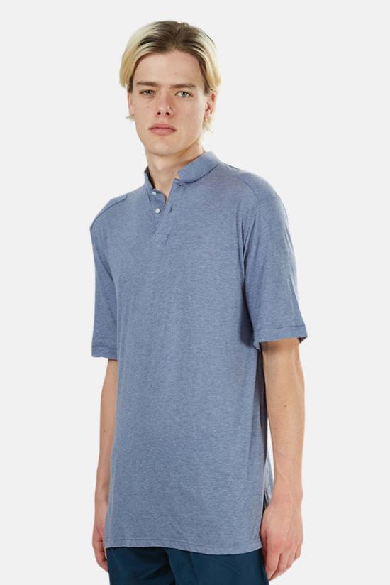  Blue&Cream 폴로 티셔츠 블루&크림 66 팝 칼라 폴로 헤더 블루 - BLUE&CREAM