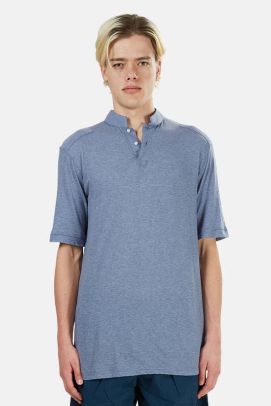  Blue&Cream 폴로 티셔츠 블루&크림 66 팝 칼라 폴로 헤더 블루