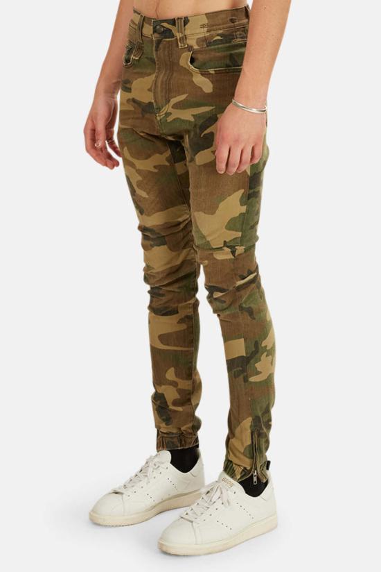  알13 데님 팬츠 R13 쿠퍼 테이퍼드 드롭 진 카모 - R13