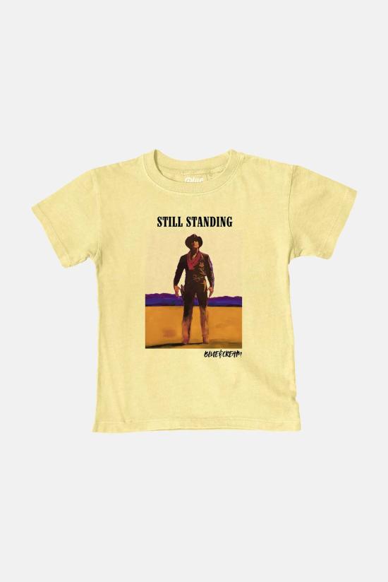  [키즈] 블루&크림 탑 키즈  카우보이 페이스 오프 티 버터