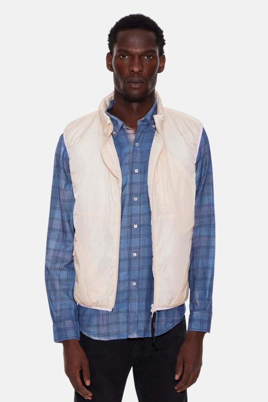  아스페시 베스트 Aspesi 나일론 지퍼 질레 내추럴