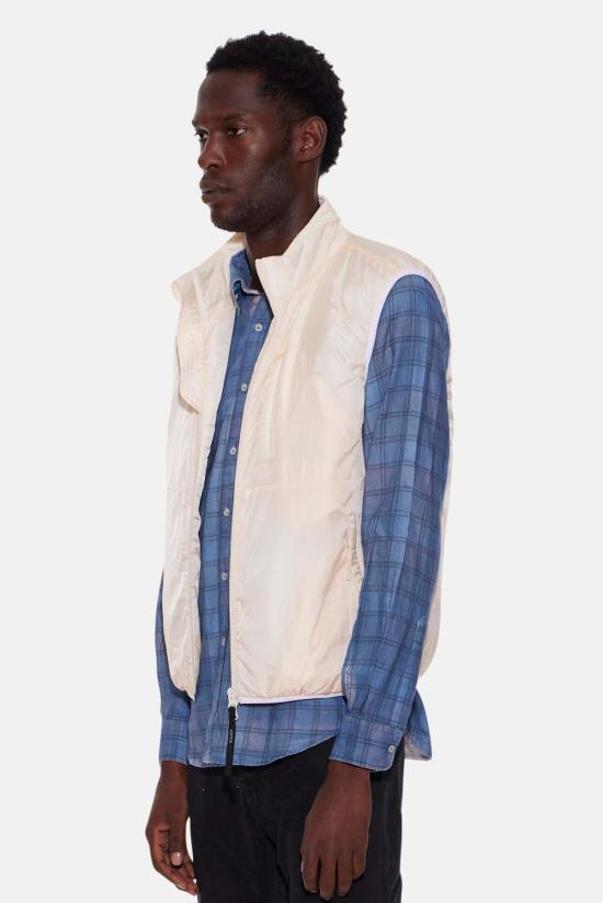  아스페시 베스트 Aspesi 나일론 지퍼 질레 내추럴 - ASPESI