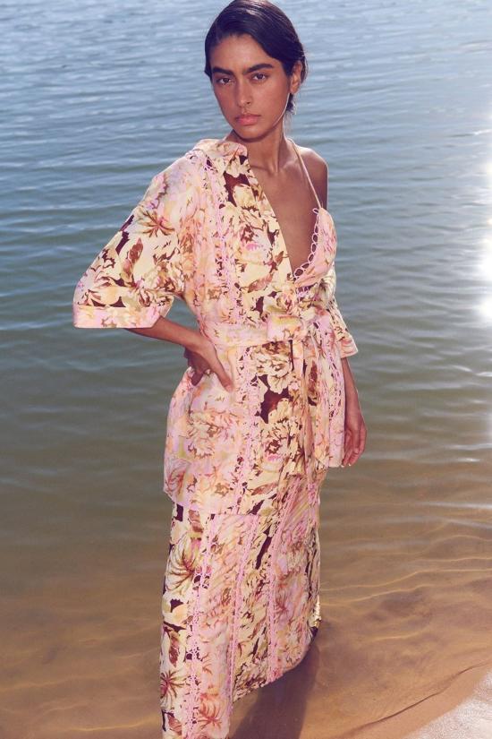  시그니피컨트 아더 롱 원피스 Significant Other Nicole 미디 드레스 Prt Jungle Mix - SIGNIFICANT OTHER