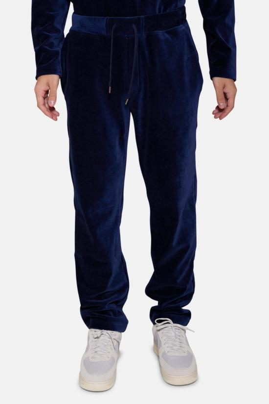  블루&크림 트레이닝/조거 팬츠 마이크로 코드 팬츠 네이비