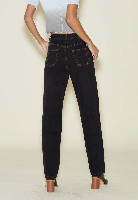  스틸히어 데님 팬츠 스틸 히어 뉴욕 어린 시절에 입었던 청바지 블랙 세탁 - STILL HERE