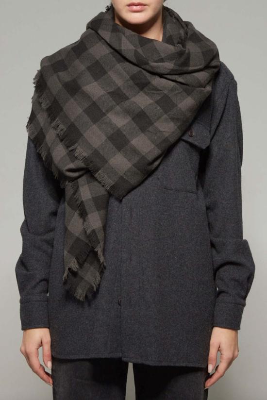  데스틴 머플러/스카프 라브라 스카프 다크 그레이 빅 체크