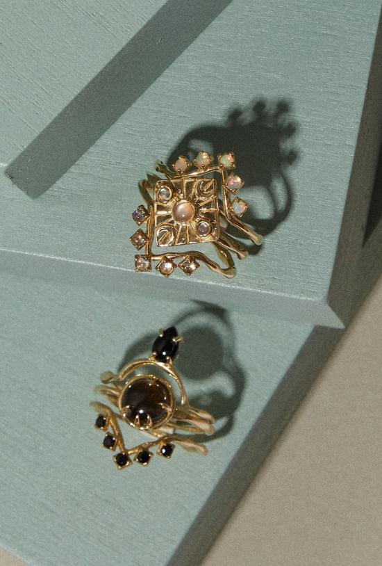  Studio Grun 반지 스튜디오 그룬 클레오 링 블랙 스피넬 - OTHER BRANDS