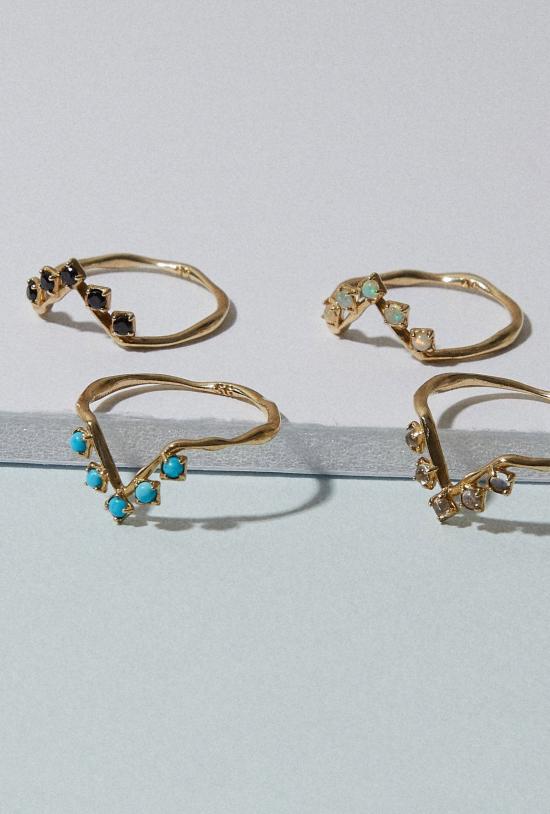  Studio Grun 반지 스튜디오 그룬 클레오 링 블랙 스피넬 - OTHER BRANDS