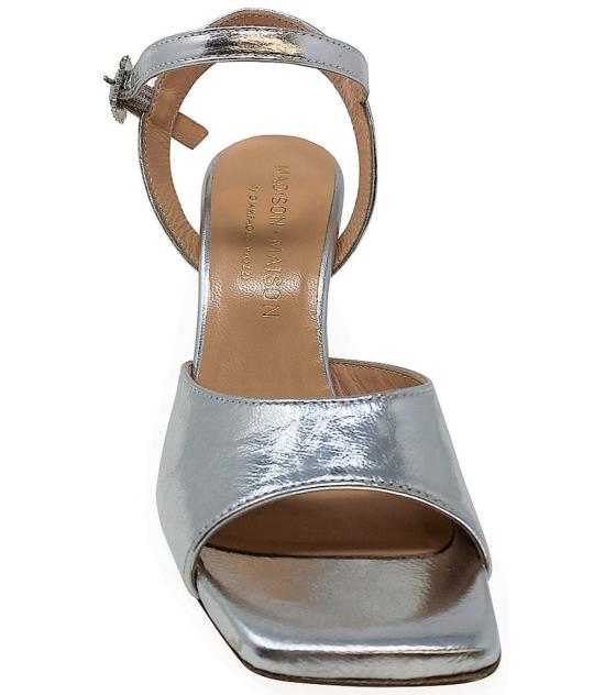  지암파올로 비오찌 힐/펌프스 Giampaolo Viozzi 가죽 삼각형 힐 실버 메탈릭 - GIAMPAOLO VIOZZI