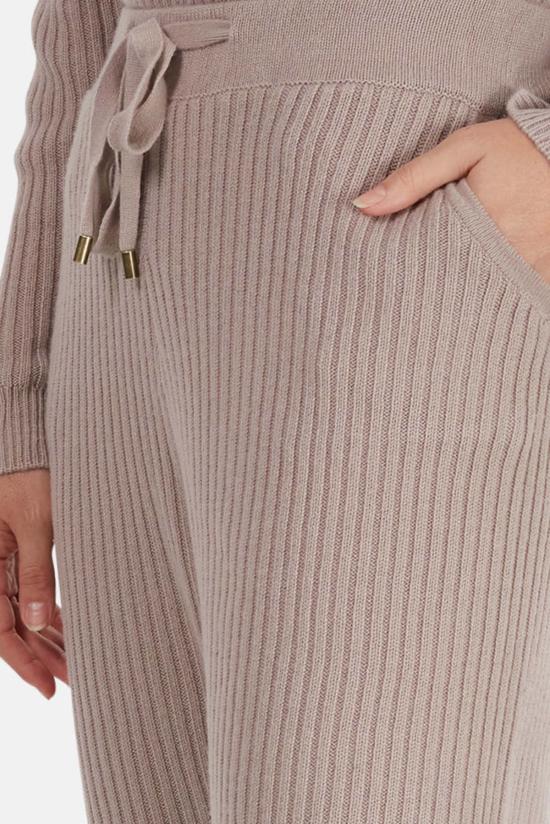  더 타일 클럽 스트레이트 팬츠 타일 클럽 플로렌스 리브 캐시미어 팬츠 모브 - THE TILE CLUB