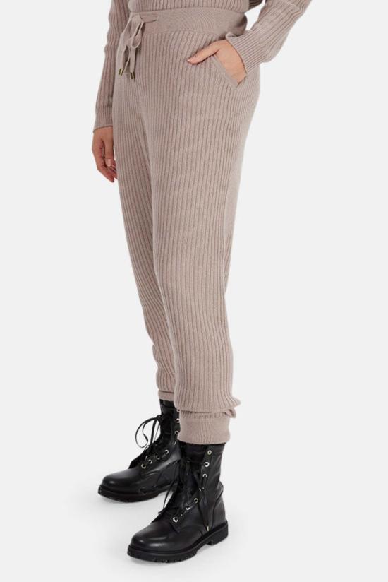  더 타일 클럽 스트레이트 팬츠 타일 클럽 플로렌스 리브 캐시미어 팬츠 모브 - THE TILE CLUB