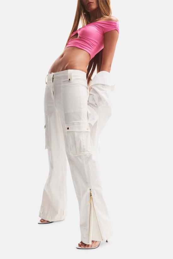  세로야 스트레이트 팬츠 Ser.O.Ya 아니카 팬츠 화이트 - SER.O.YA