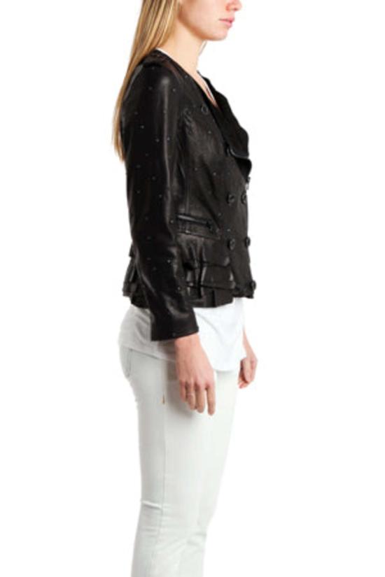  3.1 필립림 자켓 스터드 러플 가죽 재킷 블랙 - 3.1 PHILLIP LIM