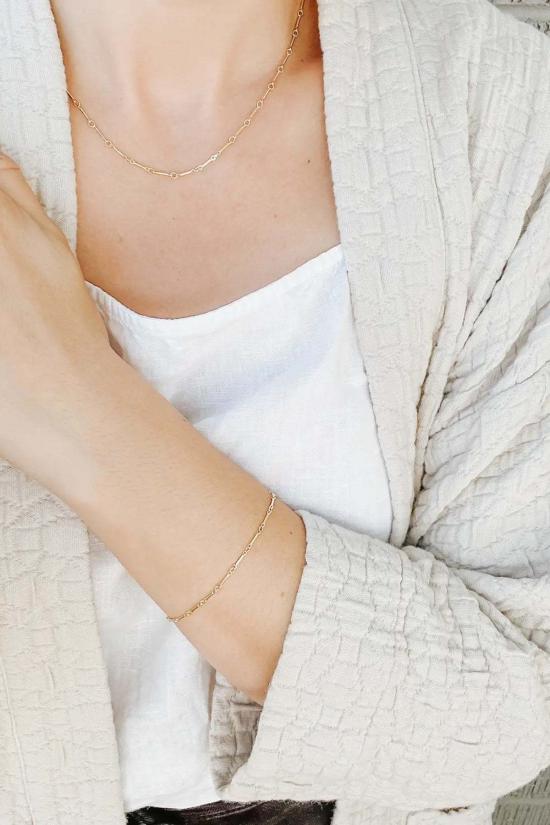  Sheena Marshall Jewelry 팔찌 Alice 팔찌 재활용 14K 골드 필 - SHEENA MARSHALL JEWELRY