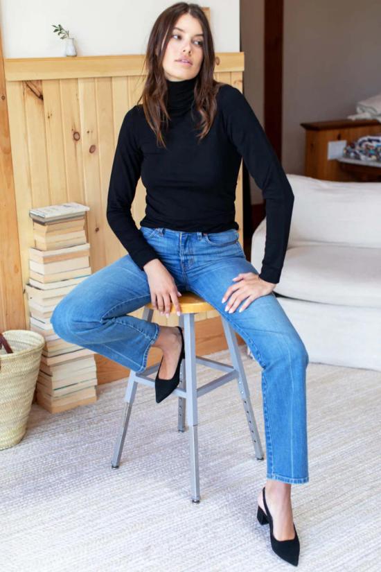  에머슨 프라이 힐/펌프스 루 워킹 슬링백 블랙 스웨이드 - EMERSON FRY