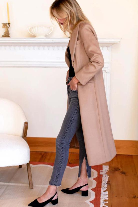  에머슨 프라이 힐/펌프스 루 워킹 슬링백 블랙 스웨이드 - EMERSON FRY