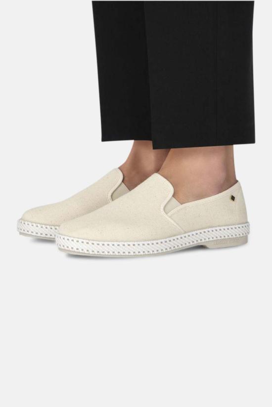  리비에라스 뮬/슬리퍼 클래식 캔버스 & 메시 슬립온 베이지