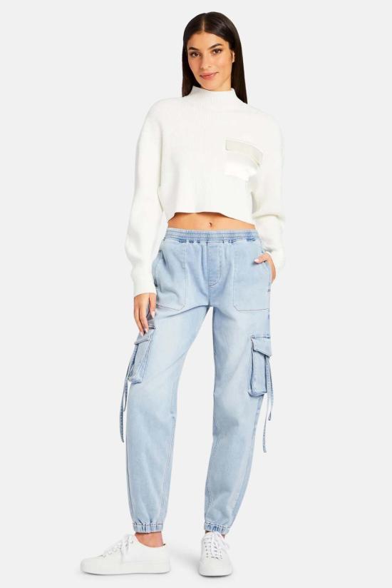  세로야 스트레이트 팬츠 Ser.O.Ya 앰버 카고 조거 코스트라인 테리 세스터 - SER.O.YA