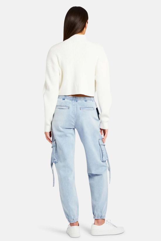  세로야 스트레이트 팬츠 Ser.O.Ya 앰버 카고 조거 코스트라인 테리 세스터 - SER.O.YA