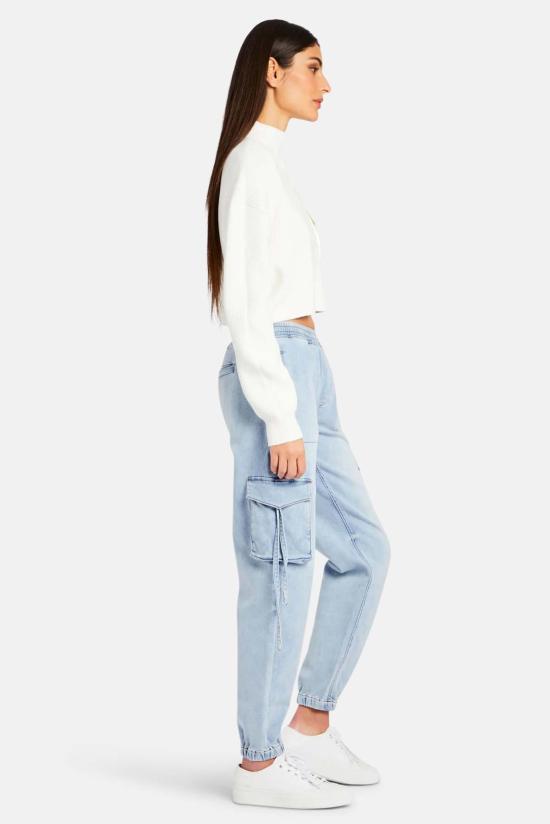  세로야 스트레이트 팬츠 Ser.O.Ya 앰버 카고 조거 코스트라인 테리 세스터 - SER.O.YA