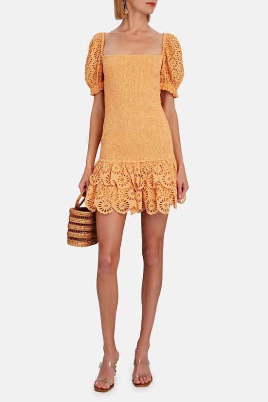  시그니피컨트 아더 숏 원피스 Significant Other Elsa 드레스 라이트 탠저린 - SIGNIFICANT OTHER