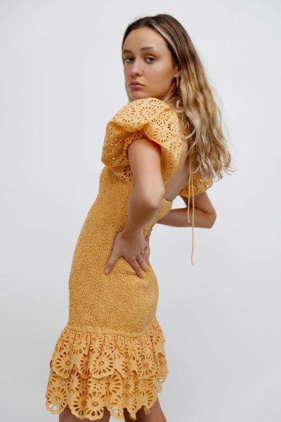  시그니피컨트 아더 숏 원피스 Significant Other Elsa 드레스 라이트 탠저린 - SIGNIFICANT OTHER