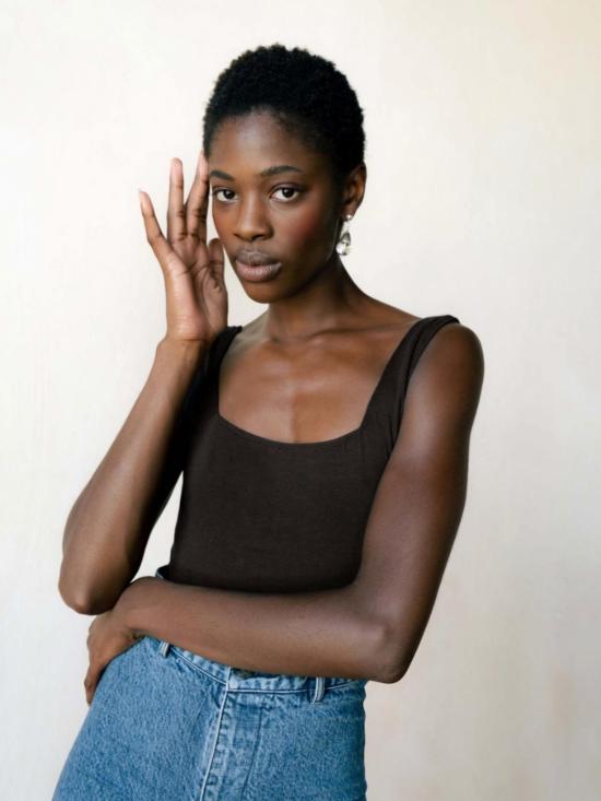  마리아 스탠리 바디수트 티셔츠 바디수트 2.0 누아르