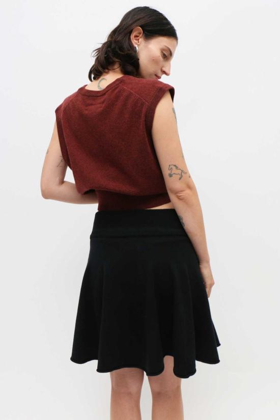  익스트림캐시미어 숏 스커트 익스트림 캐시미어 레이븐 걸 스커트 블랙 - EXTREME CASHMERE