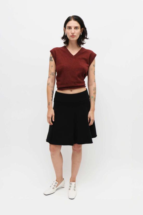  익스트림캐시미어 숏 스커트 익스트림 캐시미어 레이븐 걸 스커트 블랙 - EXTREME CASHMERE