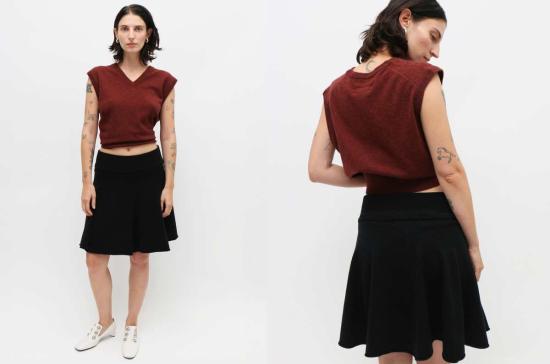  익스트림캐시미어 숏 스커트 익스트림 캐시미어 레이븐 걸 스커트 블랙 - EXTREME CASHMERE