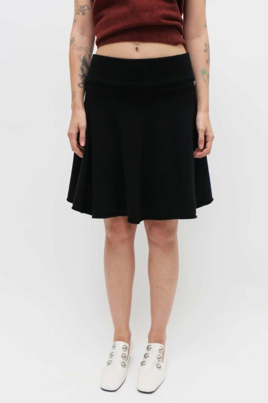  익스트림캐시미어 숏 스커트 익스트림 캐시미어 레이븐 걸 스커트 블랙 - EXTREME CASHMERE