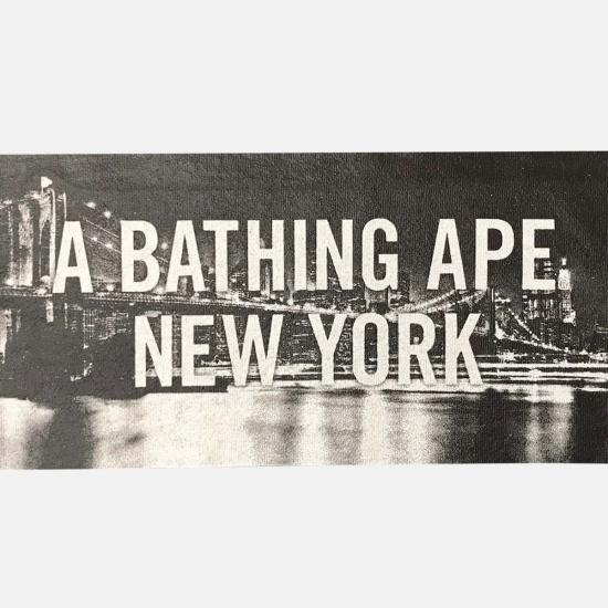 베이프 긴팔 티셔츠 10주년 뉴욕 크루넥 블랙 - BAPE