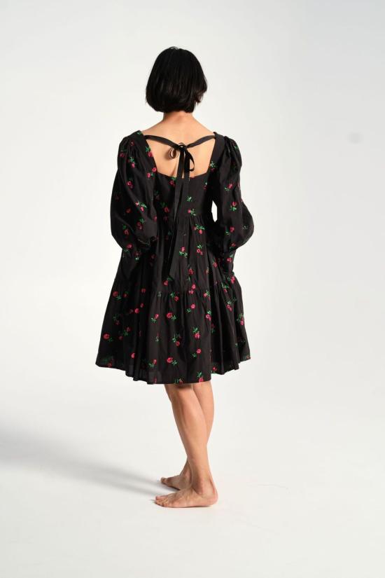  Rachel Antonoff 미디 원피스 레이첼 안토노프 크리스타 엠파이어 드레스 블랙 로즈 - RACHEL ANTONOFF