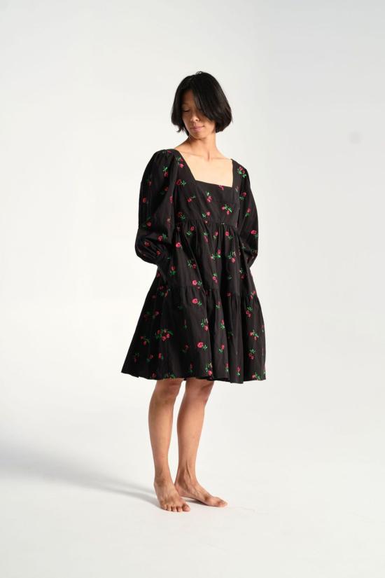  Rachel Antonoff 미디 원피스 레이첼 안토노프 크리스타 엠파이어 드레스 블랙 로즈 - RACHEL ANTONOFF