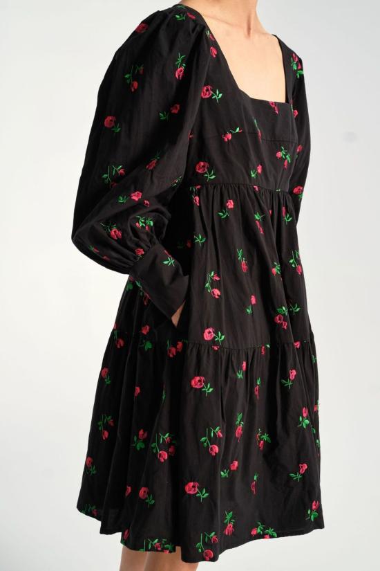  Rachel Antonoff 미디 원피스 레이첼 안토노프 크리스타 엠파이어 드레스 블랙 로즈 - RACHEL ANTONOFF