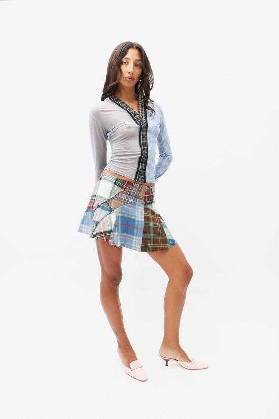  레이브 리뷰 숏 스커트 Rave Review Annabel Tartan 미니 스커트 - RAVE REVIEW