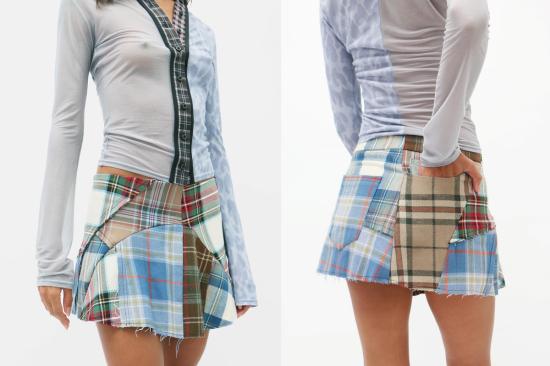  레이브 리뷰 숏 스커트 Rave Review Annabel Tartan 미니 스커트 - RAVE REVIEW