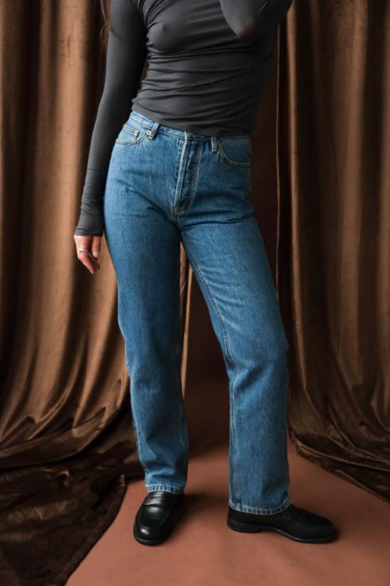  스틸히어 데님 팬츠 스틸 히어 뉴욕 차일드후드 진 클래식 블루 - STILL HERE